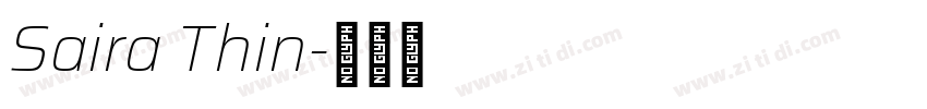 Saira Thin字体转换